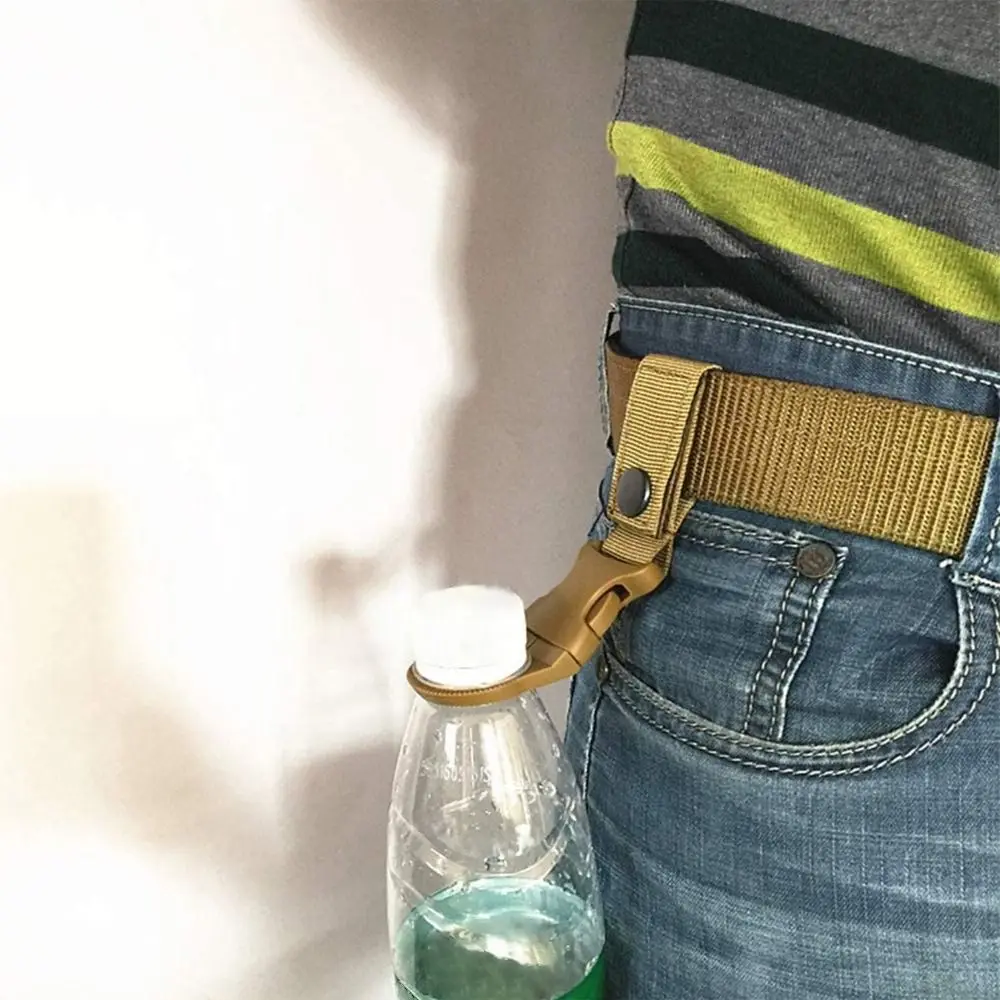 Multi-functional Webbing Water Bottle Hook Hanging Clasp Water Bottle Buckle Holder Backpack Bottle Hanger Travel Hiking