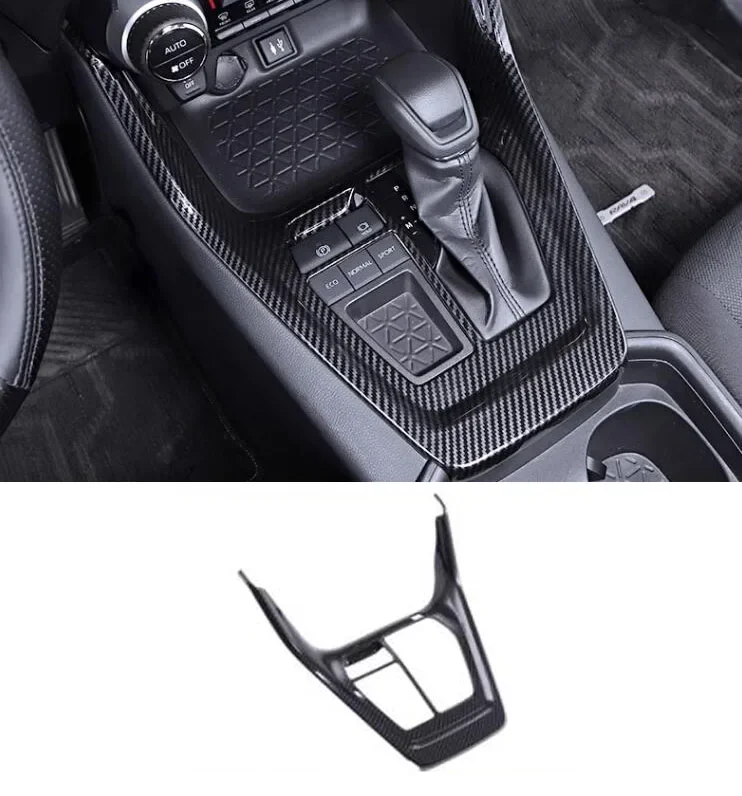 For Toyota RAV4 RAV 4 2019-2022 2023 Carbon Fiber Car Interior Accessories Console Gear Shift Panel Window Switch Cover Trims