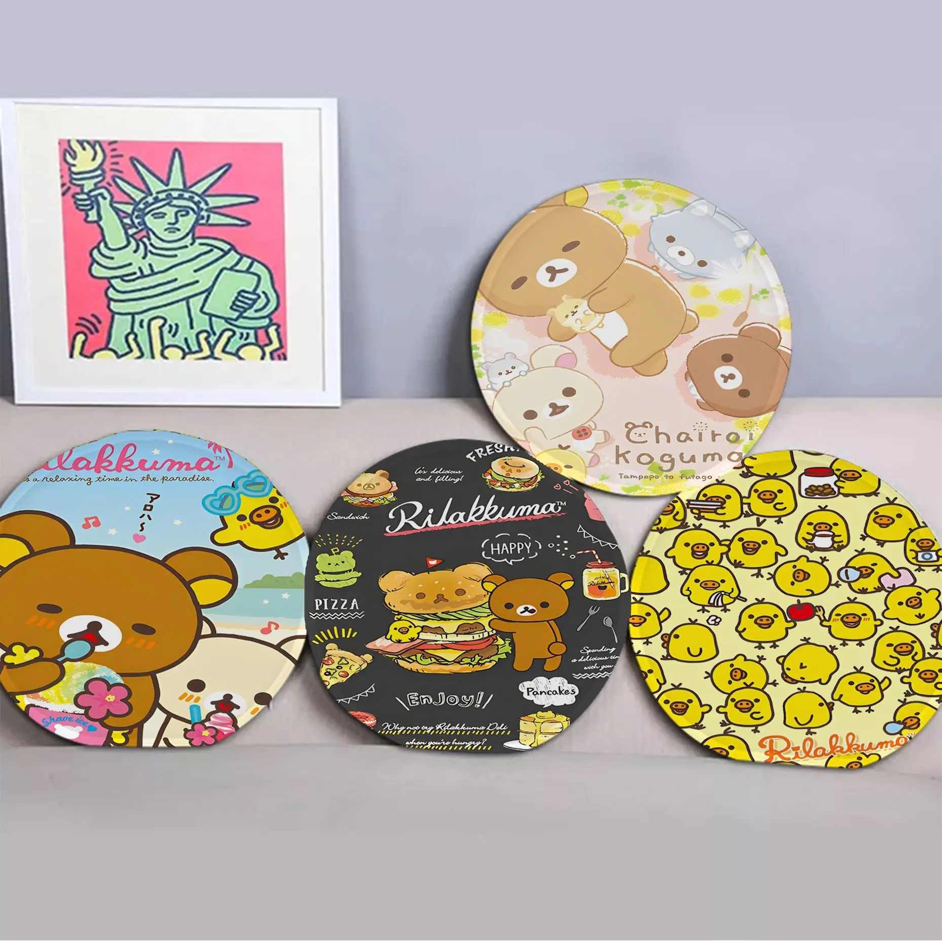 

Rilakkuma Decorative Dining Chair Cushion Circular Decoration Seat For Office Desk Outdoor Garden Cushions