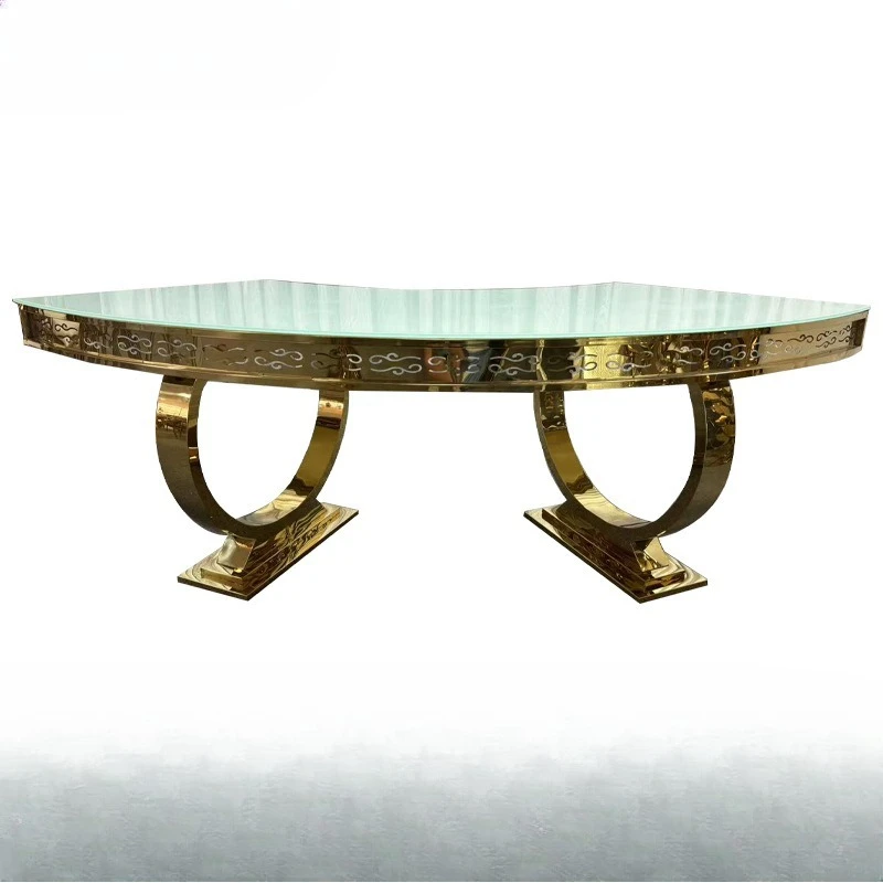 

Stainless steel characteristic furniture Nordic style modern dining table Modern simple dining table can be used in large