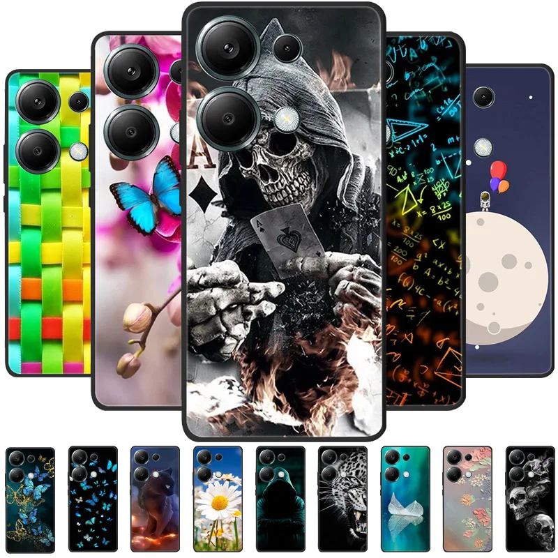 For Xiaomi Redmi Note 13 Pro Case TPU Soft Animal Painted for Redmi Note 13 pro 4G global Cover Luxury  Fashion Protective Bags