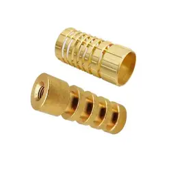 OEM Custom Precision Cnc Lathe Parts For Automobile Fuel Pipe Pure Copper Straight Joint