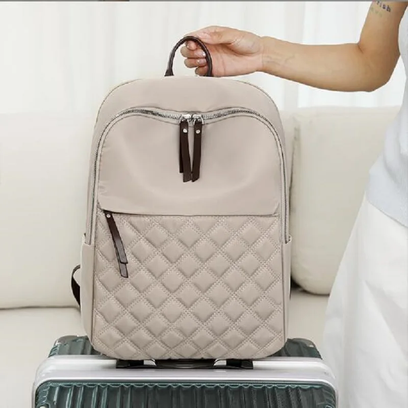 2025 Fashion Waterproof Oxford Travel Backpack Women's Business Shoulder Bags Laptop School Bag Large Capacity Rucksack Totes