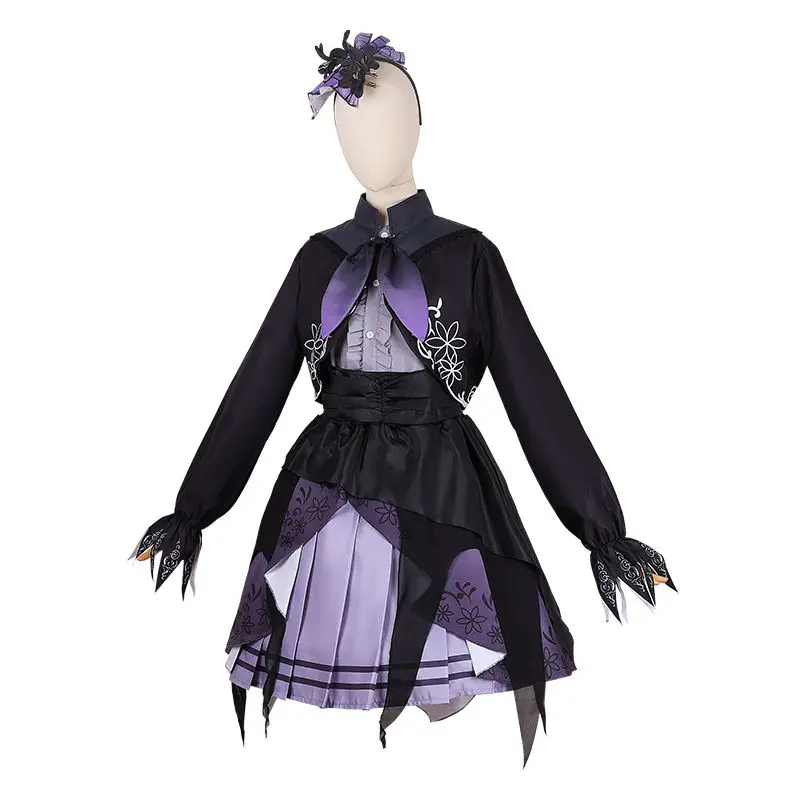 Anime Game Project Sekai Kleurrijke Stage Asahina Mafuyu Lolita Cosplay Kostuum Halloween Cos PJSK Party Outfit Vrouwen Jurk Pruik