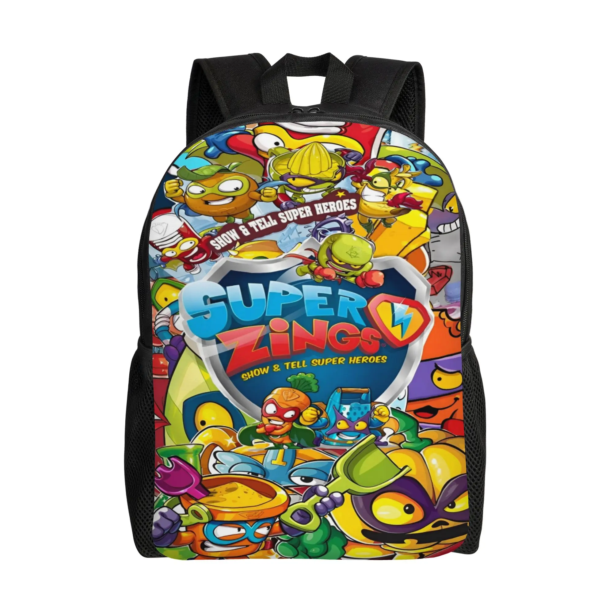 Super Zings Game  Backpack Women Men Superthing Durable Backpacks Polyester Funny High School Bags Daily Custom Rucksack