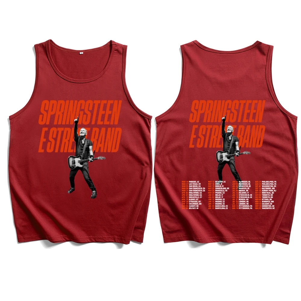 Bruce Springsteen and E Street 2024 Tour Shirts Tank Tops Vest T-Shirt Print T Shirts Man Woman