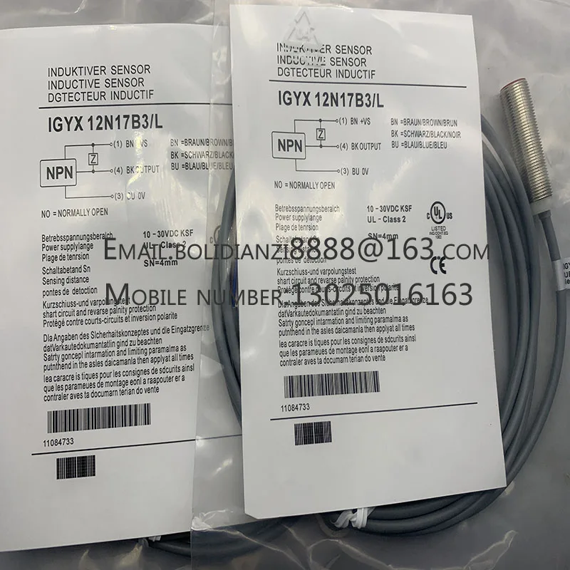 

The brand-new original sensor IGYX 12N17B3/L IGYX 12P17B3/L One year warranty in stock