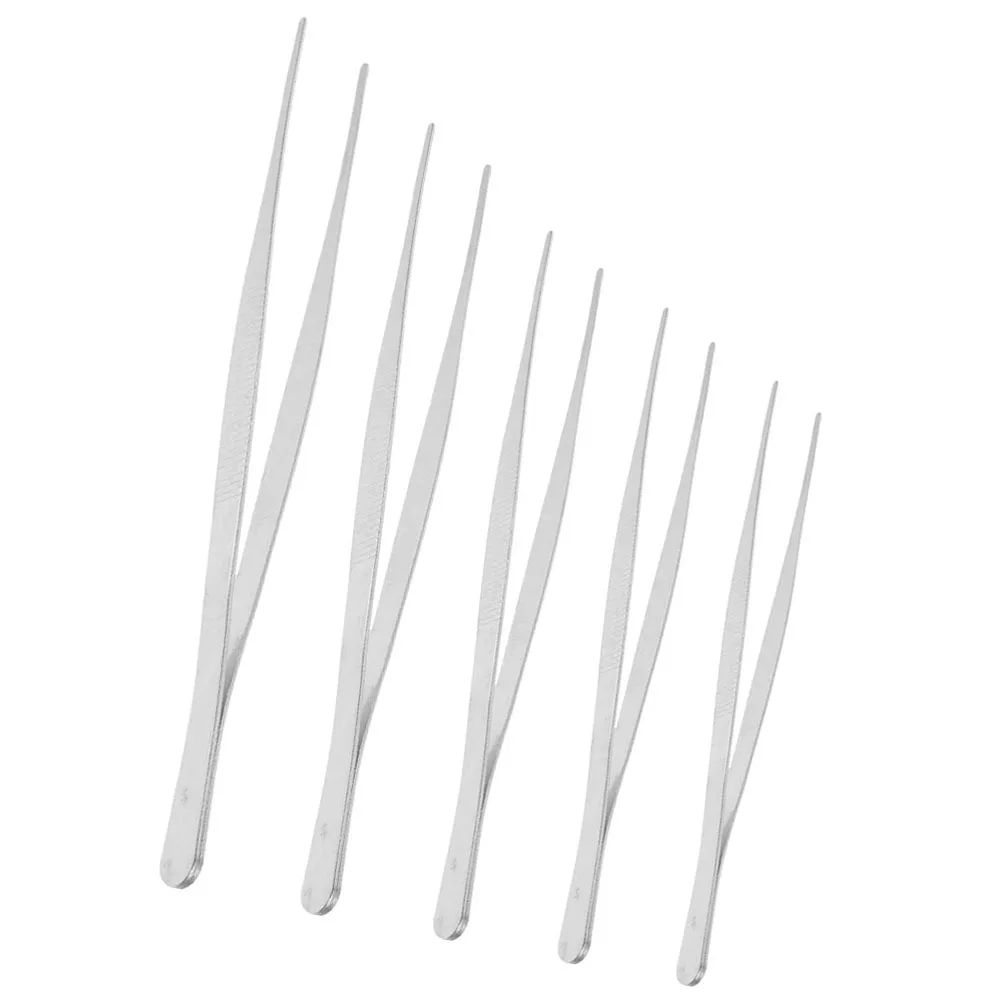 

5Pcs Industrial Repair Tweezers Metal Tea Cup Clips Durable Nonslip Stainless Steel Feeding Tongs Garden Clips