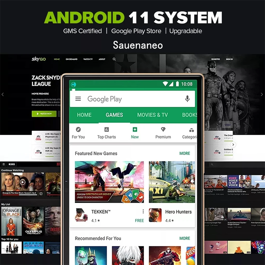 Официальный планшет Sauenaneo Pad P70, Android 11,0, Восьмиядерный, 6 ГБ + 128 ГБ, 10,1-дюймовый IPS-экран, двойной 4G, сетевые вызовы, Wi-Fi, планшеты