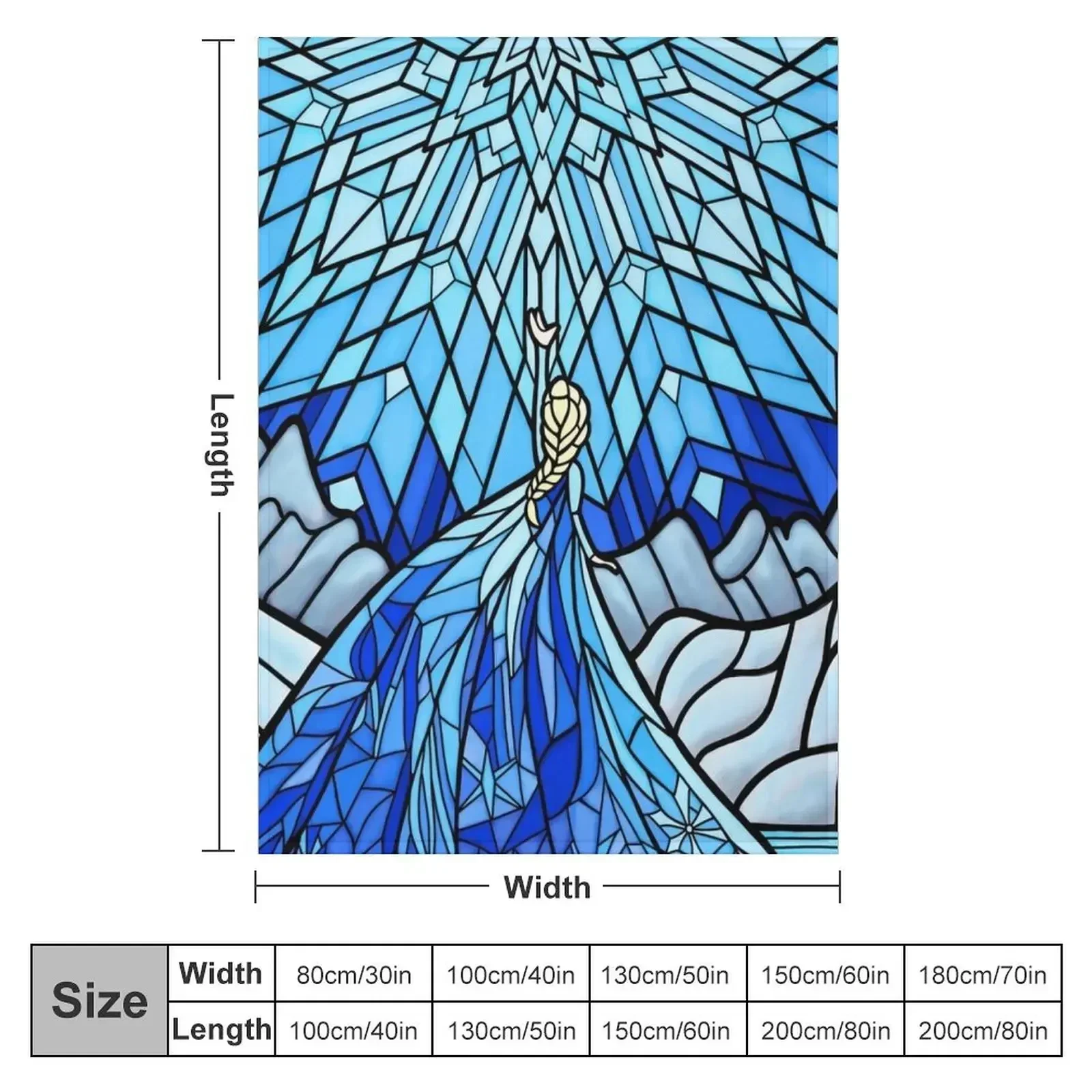 Frozen Fractals in the Stained Glass Window Throw Blanket Soft Warm halloween Travel Blankets