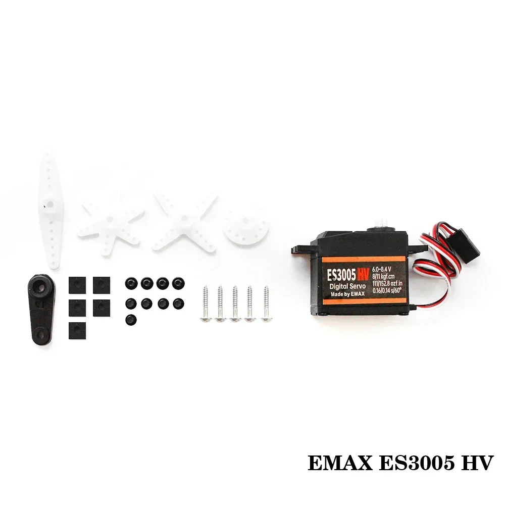 EMAX-Metal Gear de Alta Tensão, Servo Padrão Digital e Simulação para Carro RC, Robô e Avião, Para Todos os Propósitos, ES3054 HV, 20G, ES3005 HV, 43G