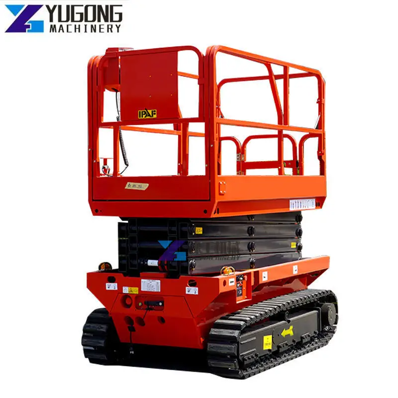 500Kg 15m Tracked Electric Scissor Lift Hydraulic Electric Scissor Lift Platform Table Construction Lifter for CE ISO