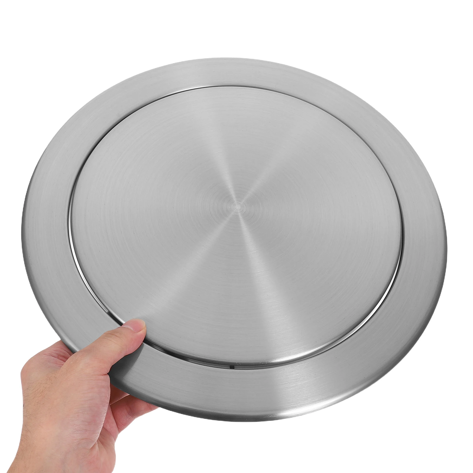 

Built-in Trash Chute Cover Stainless Steel Countertop Embedded Lid with Flip Mechanism for Kitchen Food Scraps Bathroom Garbage