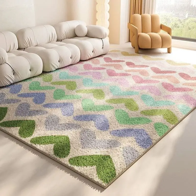 

Dopamine Living Room Carpet Pink Girl Plush Children's Room Waterproof And Stain-Resistant Sofa Bedroom Bedside Premium FloorMat