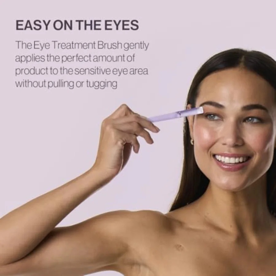 Augenbehandlungspinsel Hochleistungs-Hautpflegewerkzeug für sanfte Anwendung von Augencremes, Seren und Gele, weiche vegane Fasern für Ta
