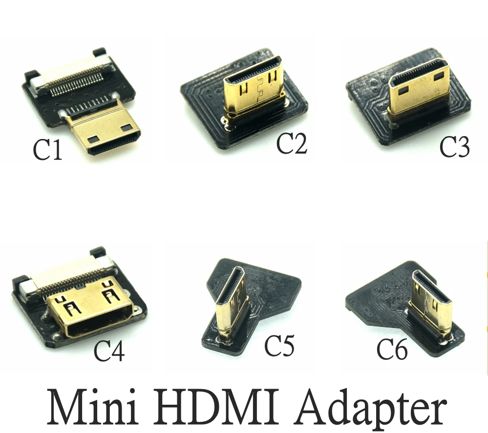 Micro HDMI-Mini HDMI 90 Degree Adapter 5cm-100cm FPC Ribbon Flat FPV HDMI-Cable Pitch 20pin For Multicopter Aerial Photography