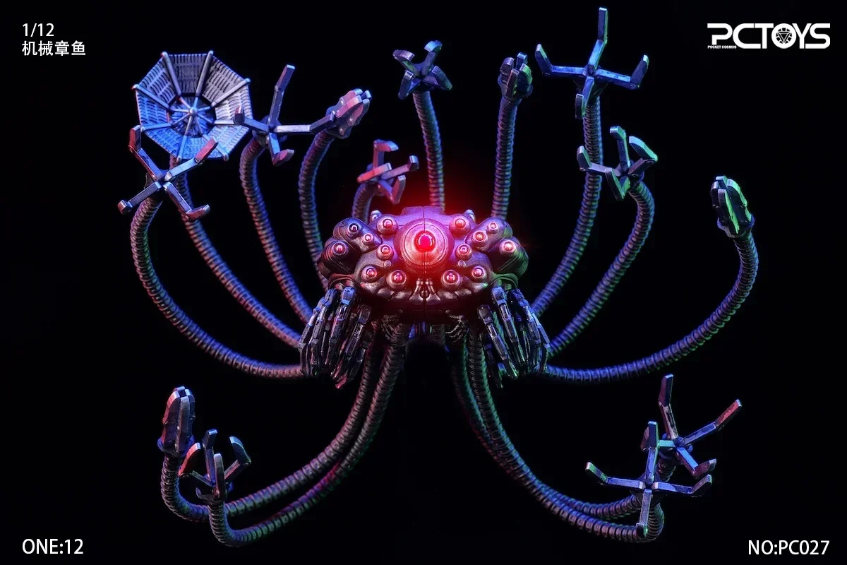 In Stock PCTOYS 1/12 Mechanical Octopus PC027 Super Movable and Luminous Suitable for 6-inch Hacker Neo Action Figure Toys