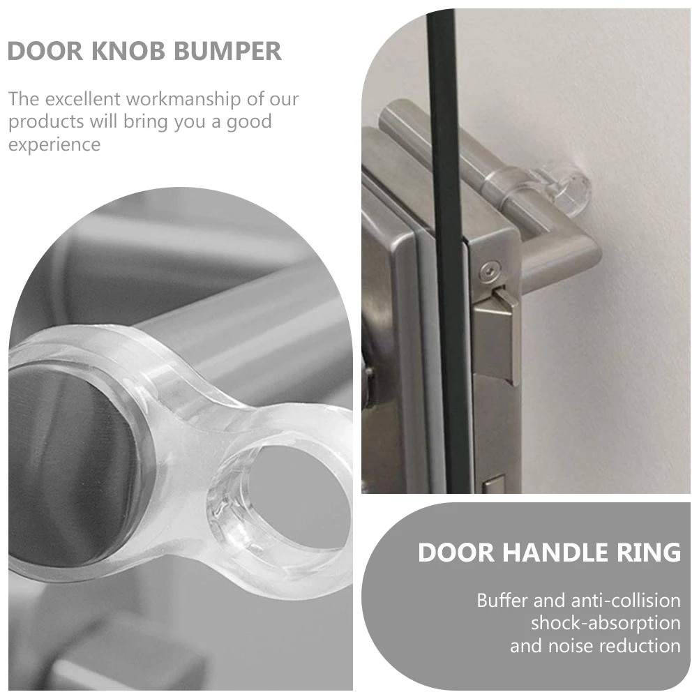 

5pcs Door Handle Stopper Shock Absorption Wall Protector Buffer Ring For Bedroom Bathroom Kitchen Door Knob Bumper Noise