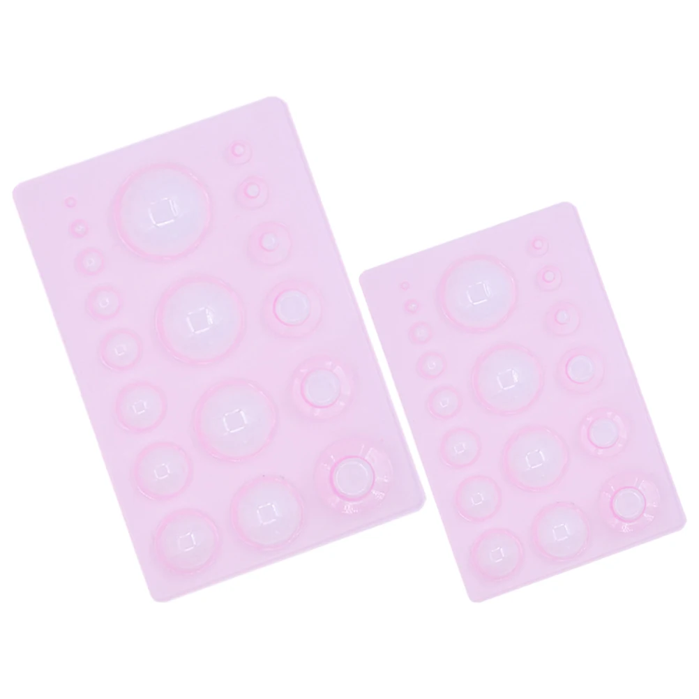 2pcs ดินแม่พิมพ์หัตถกรรมทรงกลมสีชมพู Polymer เครื่องมือการสร้างแบบจําลองพลาสติกทําด้วยมือวัสดุรอบรูป DIY Clay Taker
