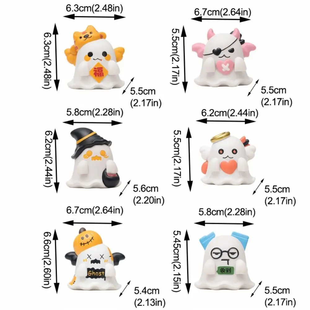 Haunted Creative Halloween Ghost Statue Resin Miniature Mini Ghost Figurine Handmade Unique Halloween Ghost Ornament Home Decor