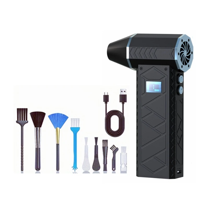 

Powerful Turbo Blower Fan High-Speed 130000 RPM 4 Adjustable Speed Air Duster Kit For Car Computer Keyboard Lens C