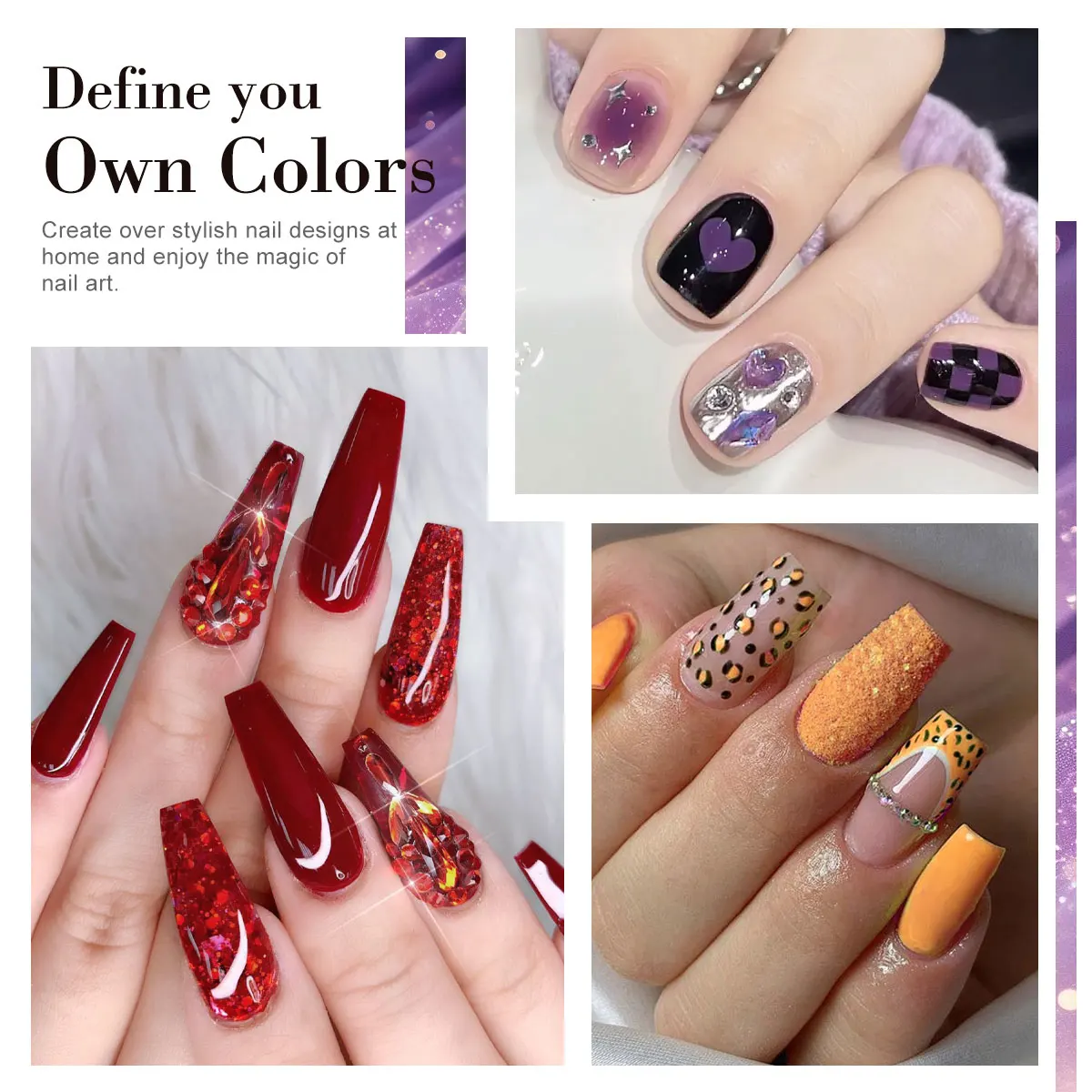 LIMEGIRL 22 Kolory Zestaw Lakierów Żelowych do Paznokci z Pudełkiem Półtrwały UV LED Żel Soak Off Zestaw do Manicure Lakier do Paznokci