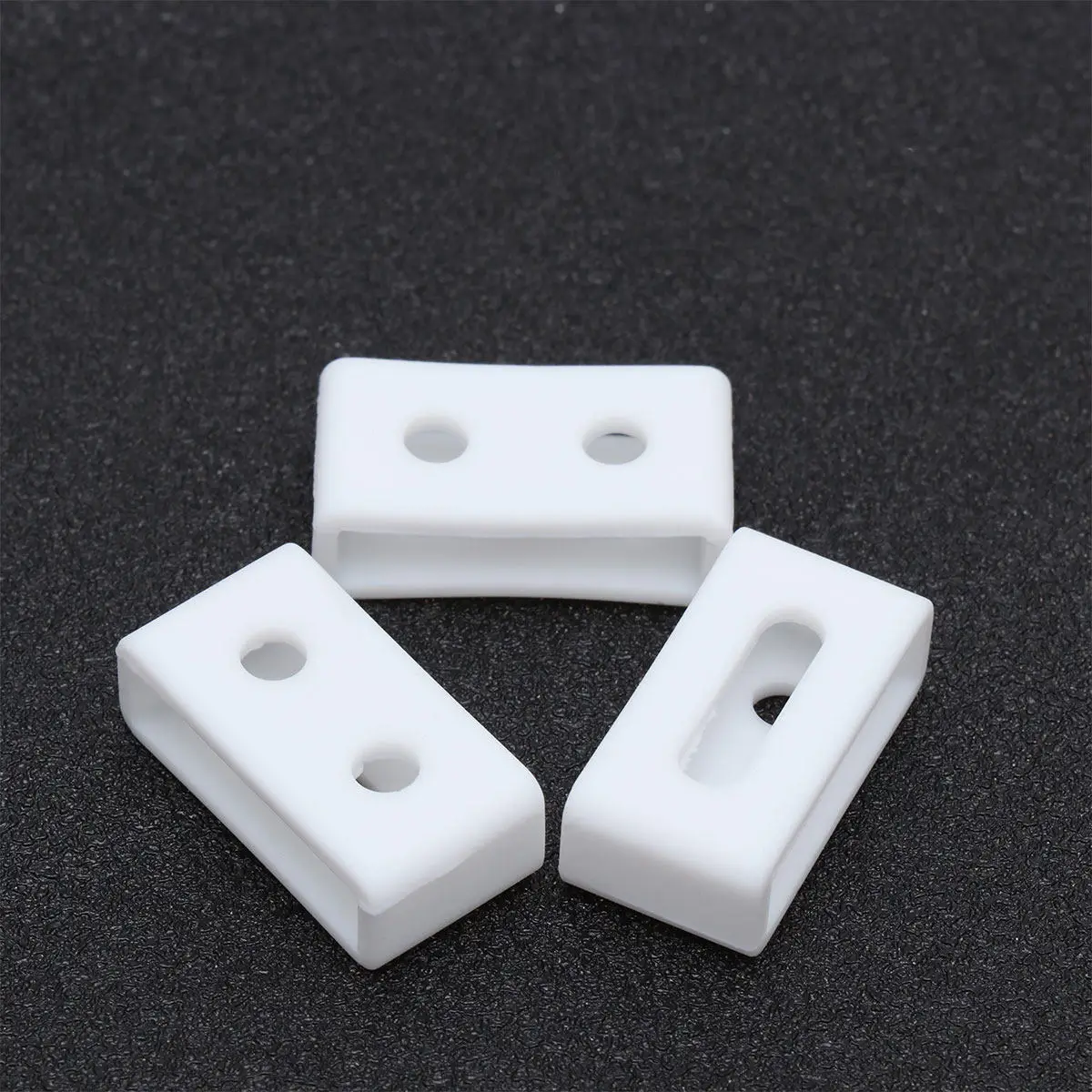 3Pcs Silicone Watch Wristband Loops Retaining Rings Wear Resistant Elastic Strap Holders Quick Install 18Mm Band Compatible