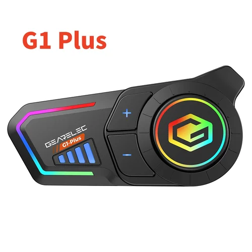 GEARELEC G1 casco de motocicleta auriculares Bluetooth llamada manos libres IPX67 impermeable 1000mAh auriculares altavoces estéreo HiFi luz RGB