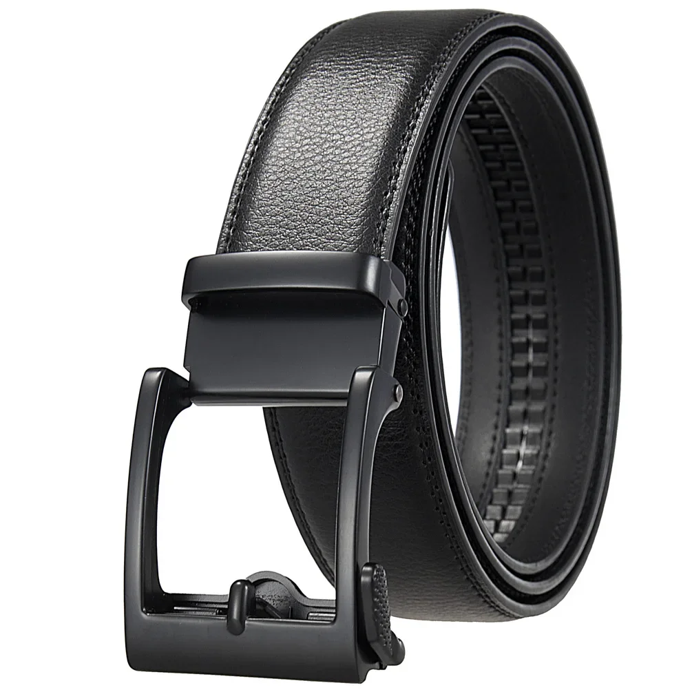 New men's leather strap male automatic buckle belt 3.5cm men authentic girdle trend belts ceinture Fashion designer
