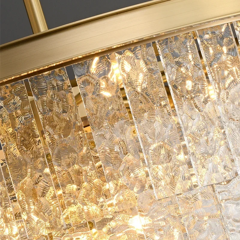 FSS Luxury Crystal Chandelier Lustre Ceiling Hanging Lamp Parlor Pendant Light Kitchen Home Decor Hotel Hall Restaurant Lamp