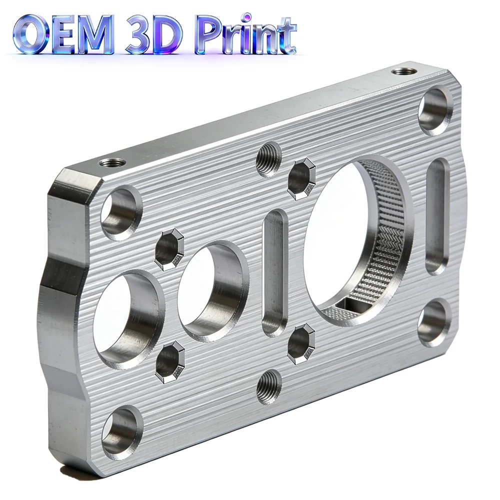 OEM SLM Metal 3D Printing Service Custom Aluminum Alloy Perforated Mounting Plate Multi-hole Connecting Flange Mechanical