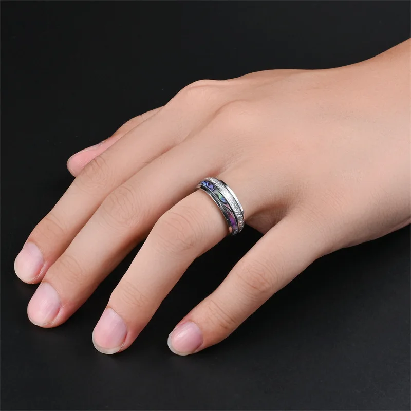 Retro style ring stainless steel simple geometric ring suitable for men and women hip hop jewelry gift