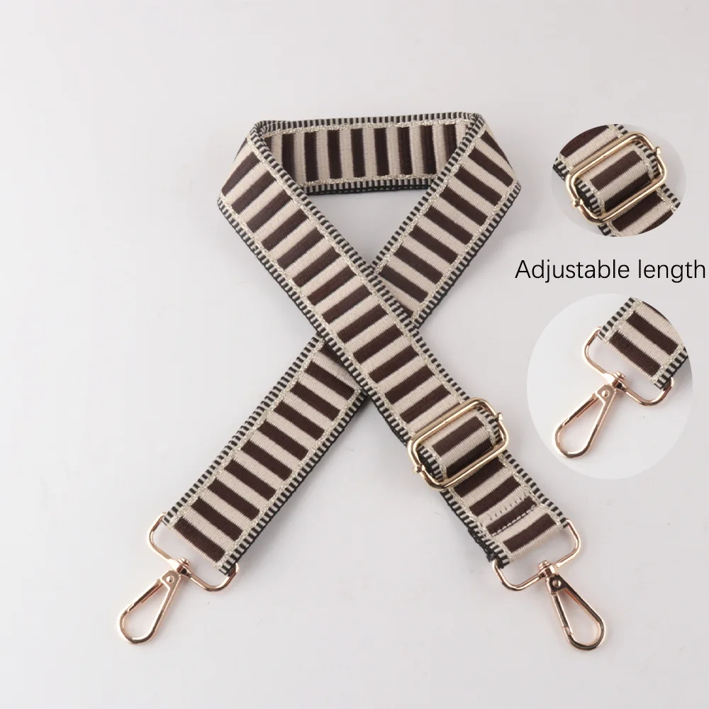 

Diy Single Shoulder Crossbody Strap Adjustable Strap 38mm Bag Strap Striped All-In-One Bag Strap Fashion Goes With Everything