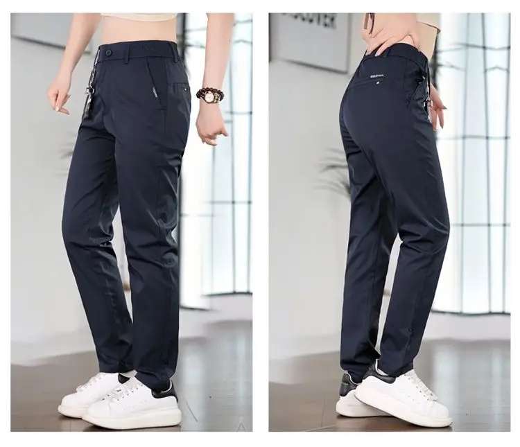 2026 Neue Herren Eisseide Gerade Geschnittene Dünne Atmungsaktive Freizeithose Sommer Business Lange Hose Modisch Vielseitig Leichtgewichtig – Detail 11