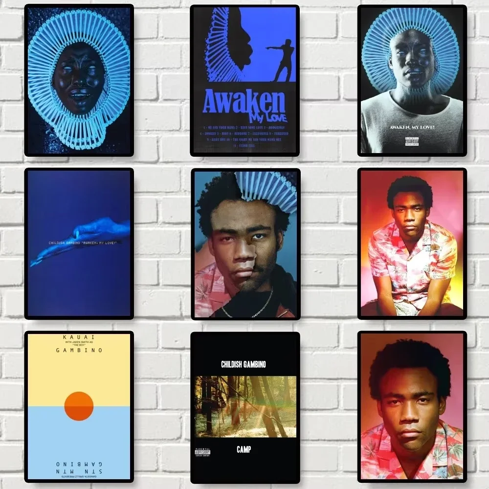 Donald Glover Awaken My Love Poster Gallery Prints, Self Adhesive Home Decor, Wall Decals, Living Room Sticker