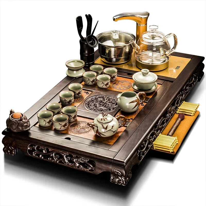 أدوات محمولة طقم شاي حفل وعاء السلطانية ملعقة الصينية الفاخرة ماتشا طقم شاي كسول بعد الظهر غرفة المعيشة Juego De Teaware