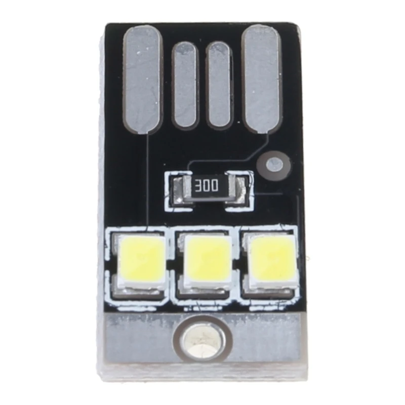 DX11 5Pcs USB LED Lamp Night Light Pocket Card Lamp Keychains LED Reading Book Lights for Laptop PC Power