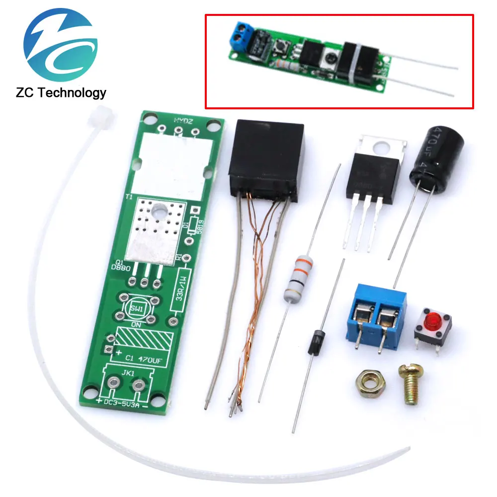 High Voltage Igniter DIY Kit Arc Ignition Parts DIY Kit Arc Generator Arc Cigarette Igniter Module PCB Board DC 3V 5V 5A