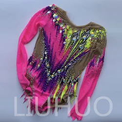 LIUHUO Rhythmic Gymnastics Leotard Competitive  Cheerleading Performance For Children