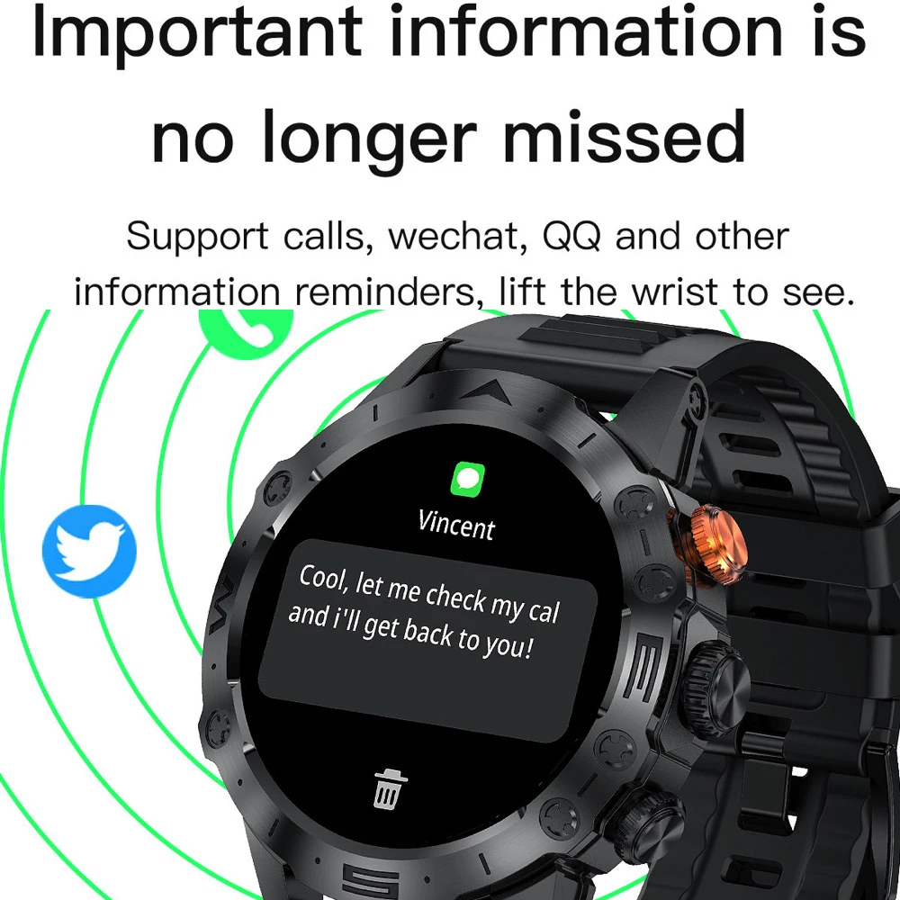 L13 Đồng Hồ Thông Minh GT05 Nam Đồng Hồ Thông Minh SmartWatch Điện Tâm Đồ PPG Chống Thấm Nước Hình Răng Gọi Áp Thời Trang Đeo Tay Vòng Tay Tập Thể Hình PK L7