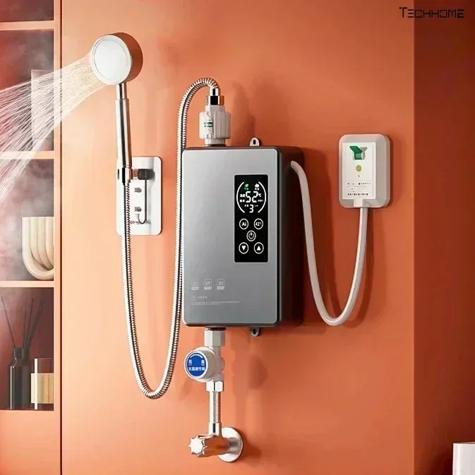 Home Bathroom Shower Electric Water Heater Instantaneous Thermostat Frequency Conversion Fast Heating Small New Model