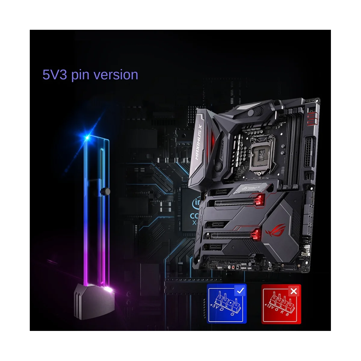 Graphics Card Bracket 5V 3PIN ARGB Graphics Card GPU Support Video Card Sag Holder/Holster Bracket Vertical GPU Mount