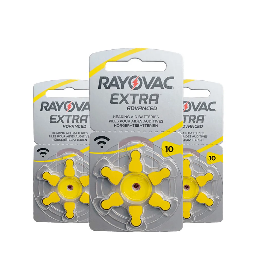 Hearing Aid RAYOVAC EXTRA Performance Zinc Air Battery  A10 10A 10 PR70 Hearing Aid  Batteries A10  60 PCSFree Shipping