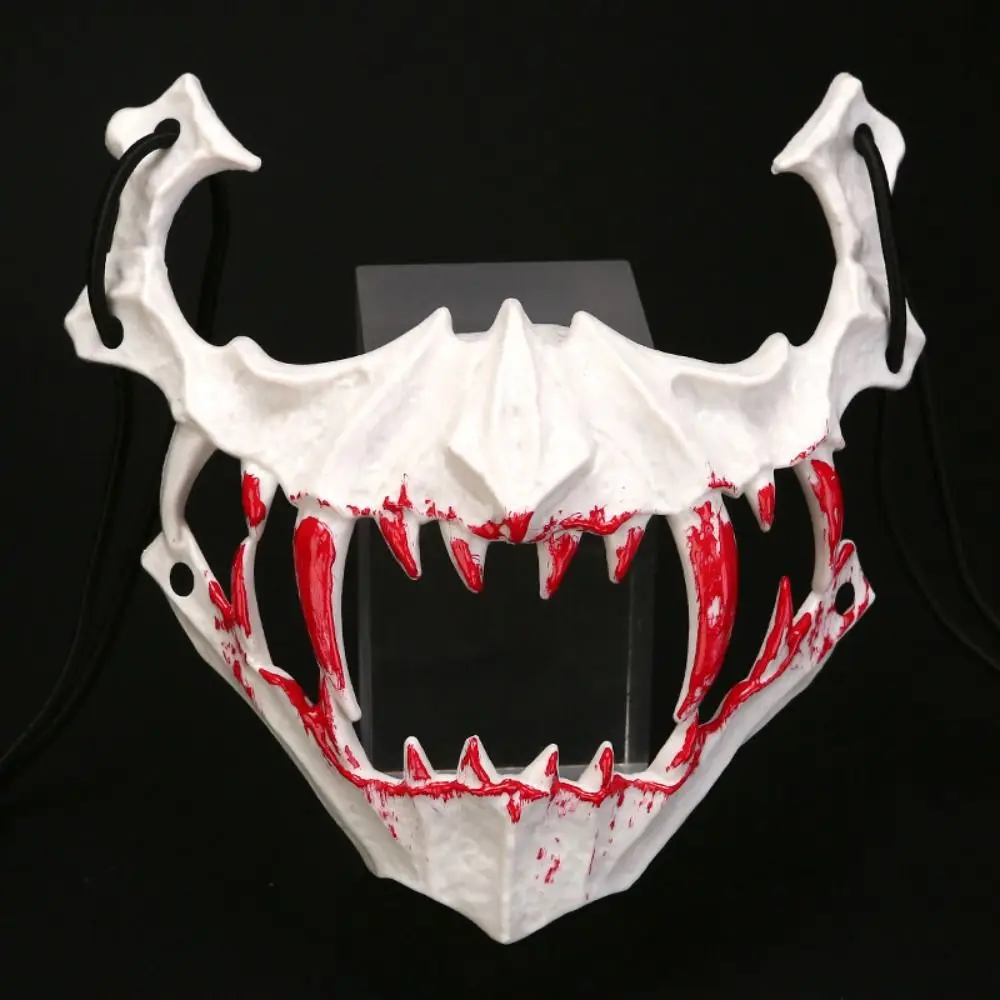 

Steampunk Halloween Bloody Skull Mask Resin Eye Mask Long Teeth Mask Headwear Half Mask Party Supplies