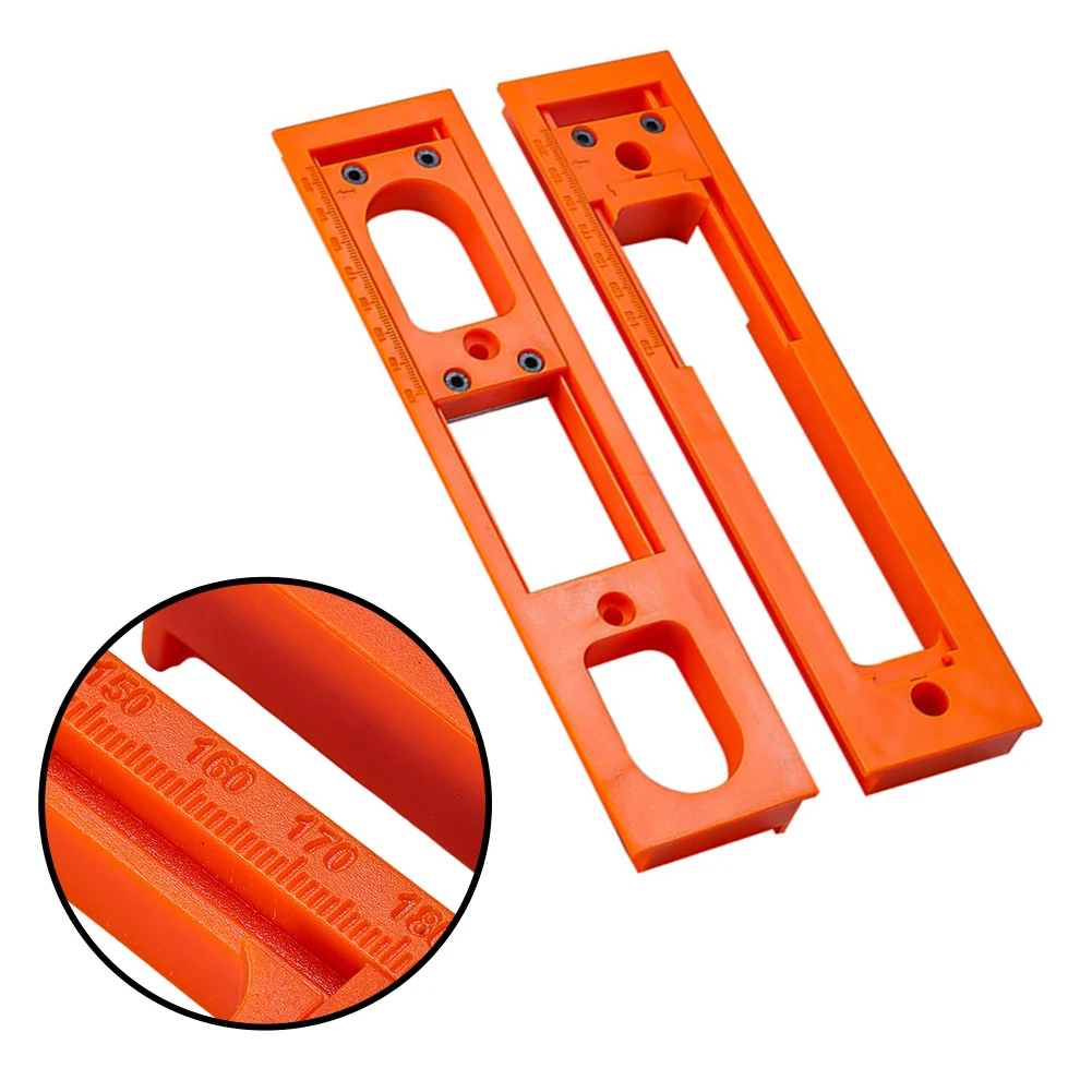 2pcs Carpenter Slotting Template For Installing Concealed Hinge Wooden Doors Frame Slotting Tool Trimming Machine Milling Cutter