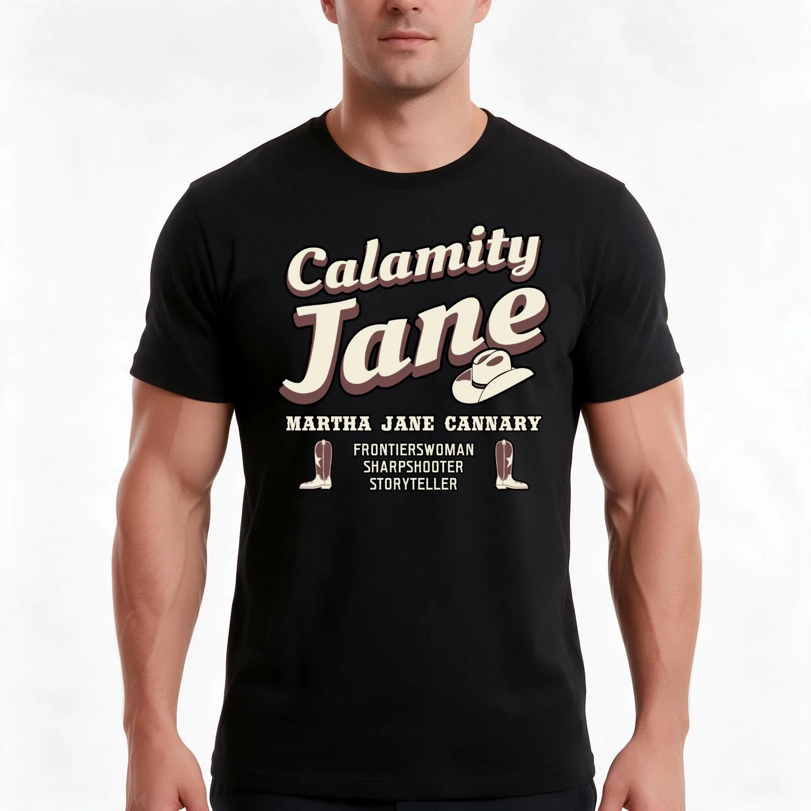 Calamity Jane - Martha Jane Cannary T-Shirt Summer Casual Cotton Tee Oversized Streetwear Tops Vintage Graphic Print