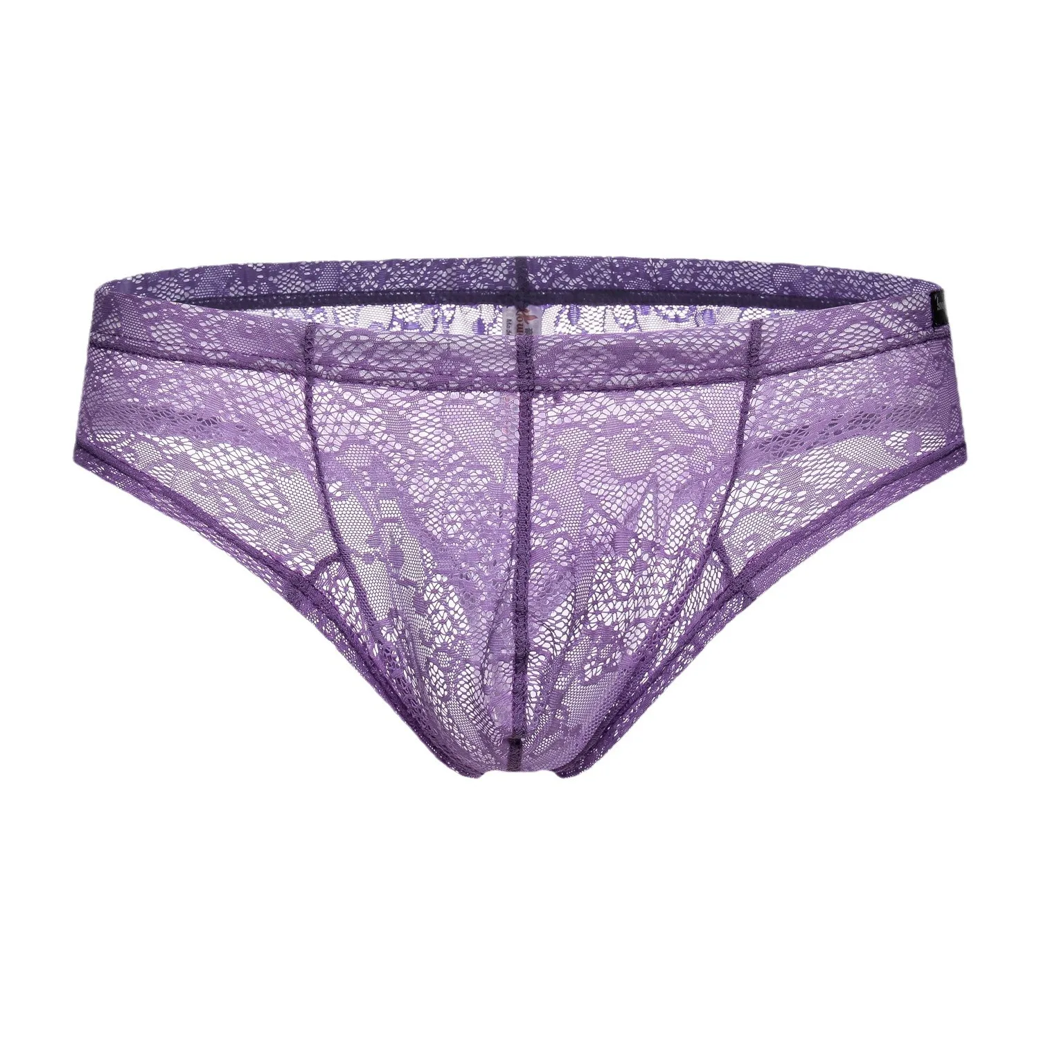 Sexy Lace Underwear Men's Briefs Penis Pouch Panties Small Boxers Transparent Low Rise Male Underpants