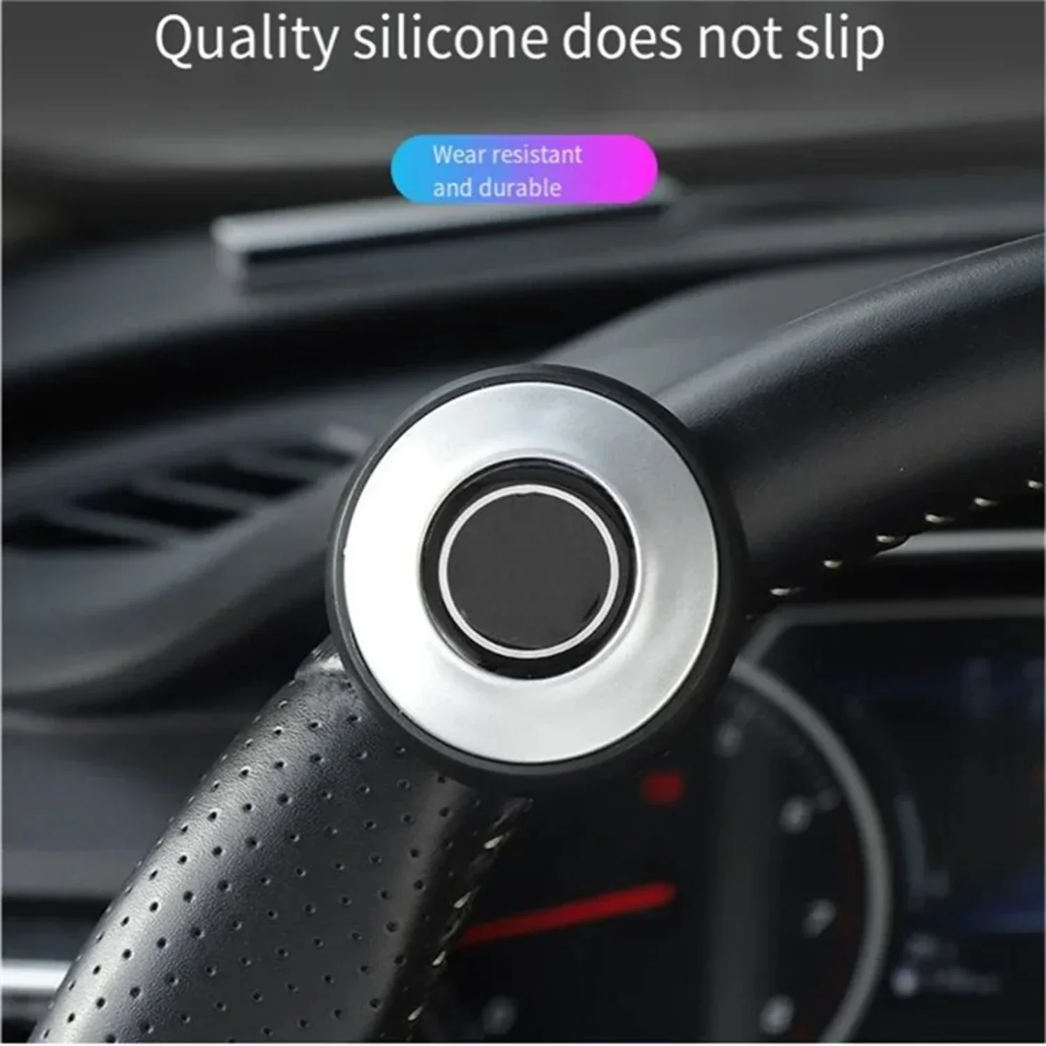 Enhanced Control with Effortless 360 Degree Rotation - Metal Bearing Power Handle Car Steering Wheel Booster Spinner Knob, Smoot