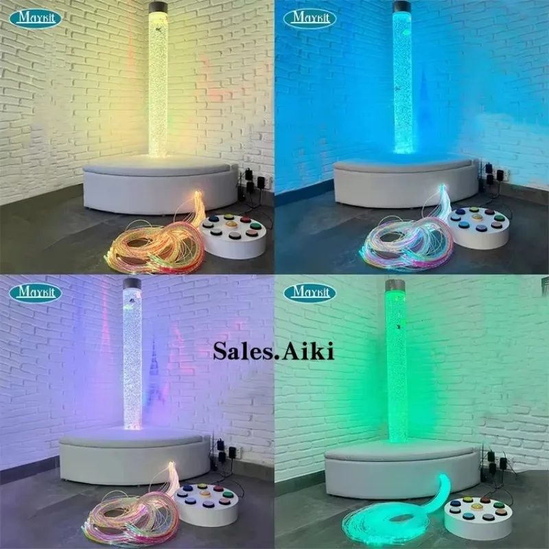 Autism Therapy Kids Special Need Sensory Toys Full Set Training Equipment Sofa Corner Bubble Tube Sensory Fiber Optic Light