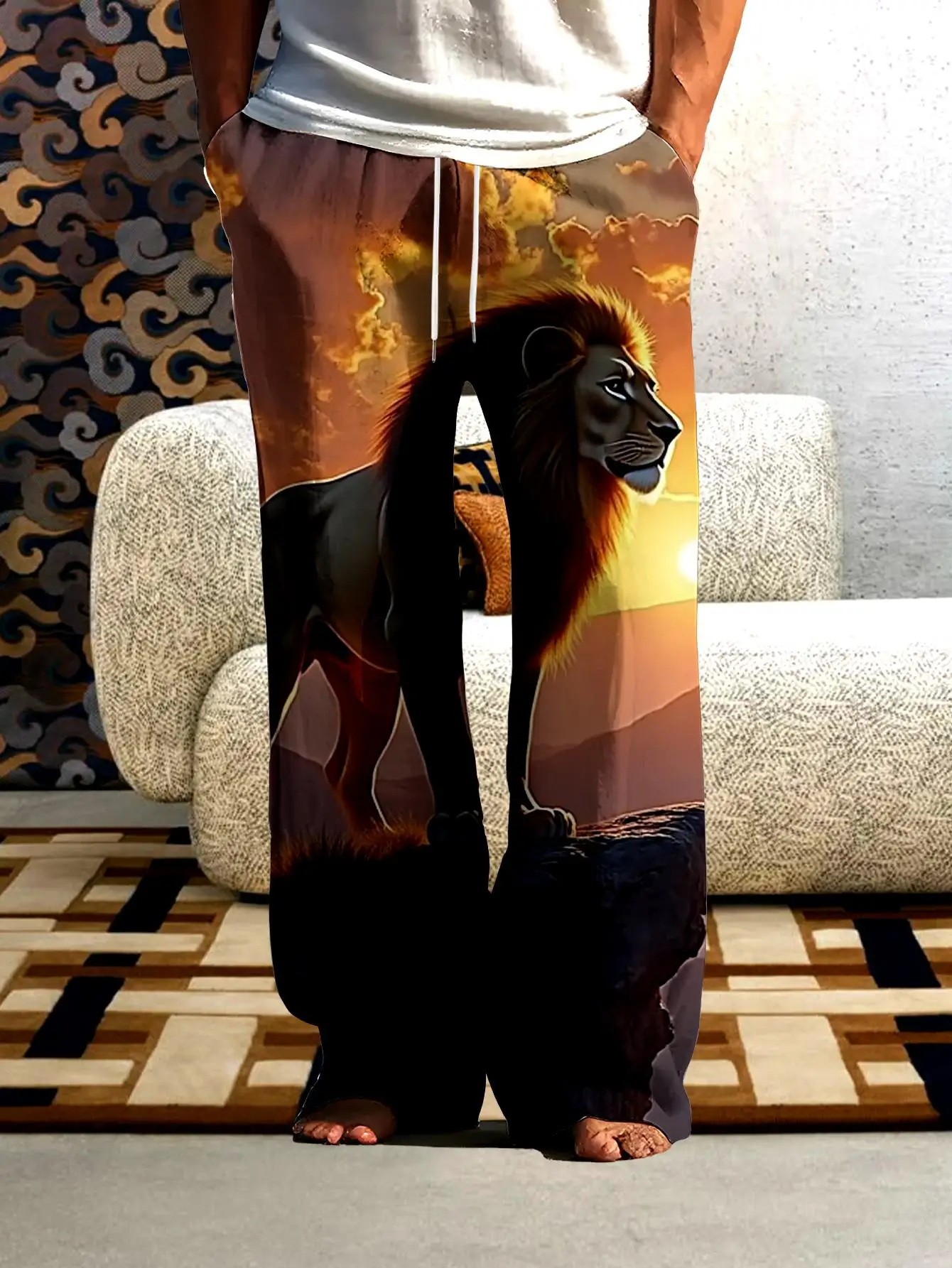 Men's Casual Pants 2026 Summer 3D Printed sport Men's pants four seasons Men trousers Polyester New pants Pants Quick drying